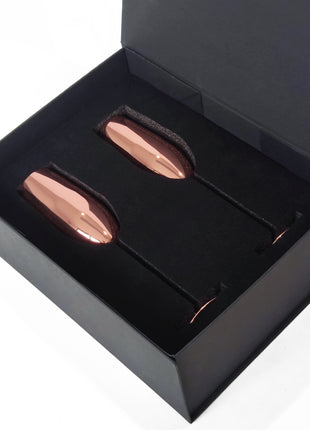 Wine Glasses in Rose Gold Set